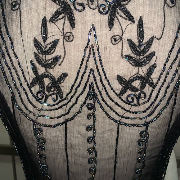 Handmade Beaded Silk Corset Style Top - Picture 6 of 6